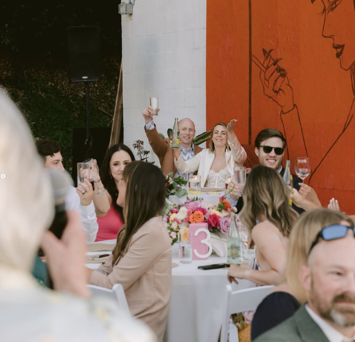 Wedding reception toast at Ficus